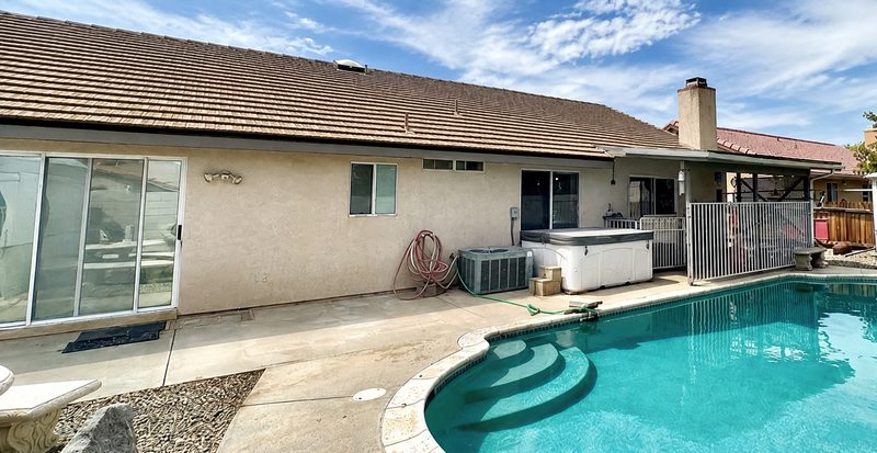 Exterior &mdash; rear before renovation, Honeybear Ln.