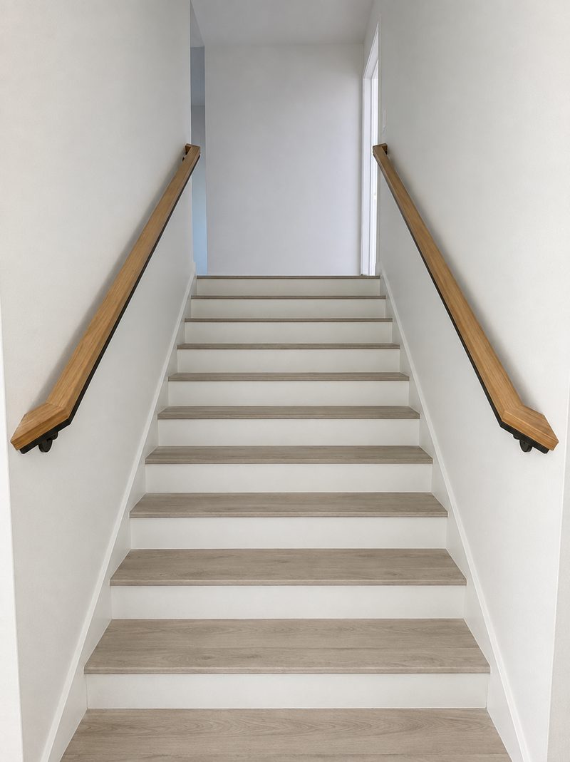 Stair handrails after renovation by ForgePoint, Anegada