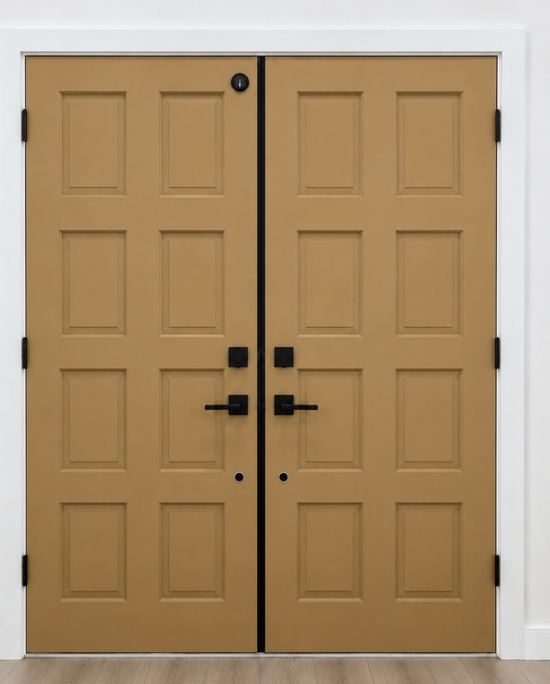Front door after renovation by ForgePoint, Anegada
