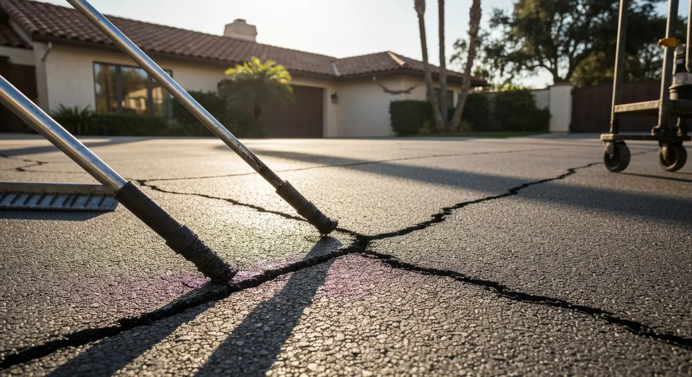 Asphalt crack filling service