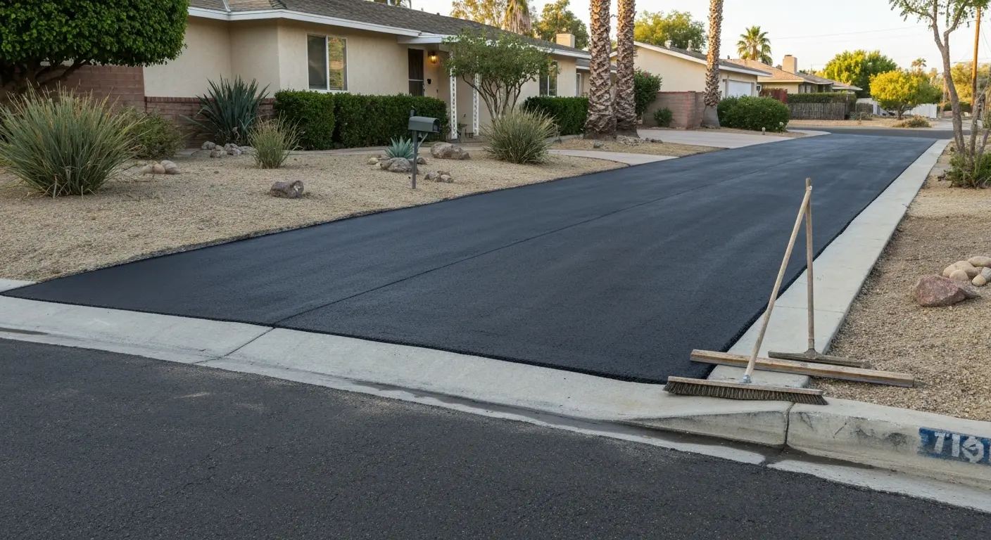 Residential driveway installation