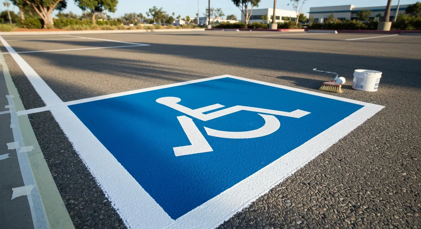 ADA accessible parking marking