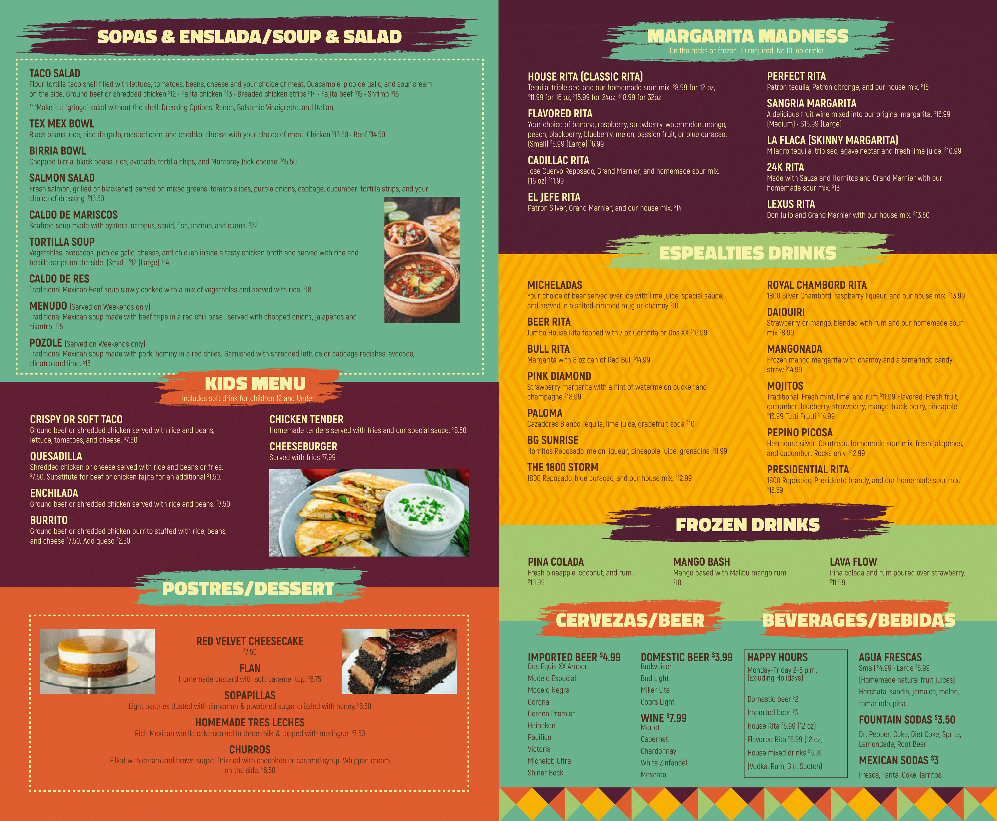 Buritto's Grill Chalmette Menu