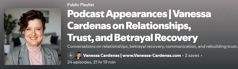 Vanessa Cardenas podcast appearances playlist