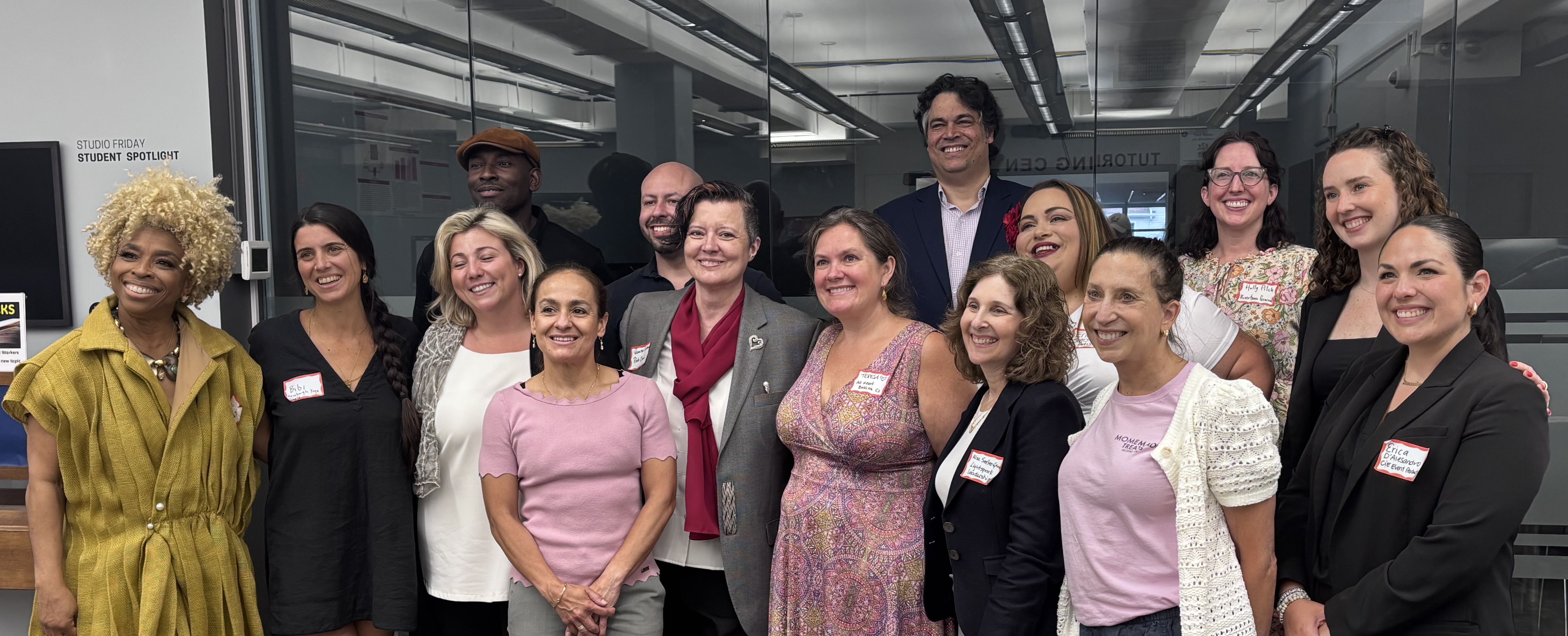 Vanessa Cardenas with Business Accelerator grant finalists and winners at Pitch Day at St. Thomas Aquinas College on July 10, 2026