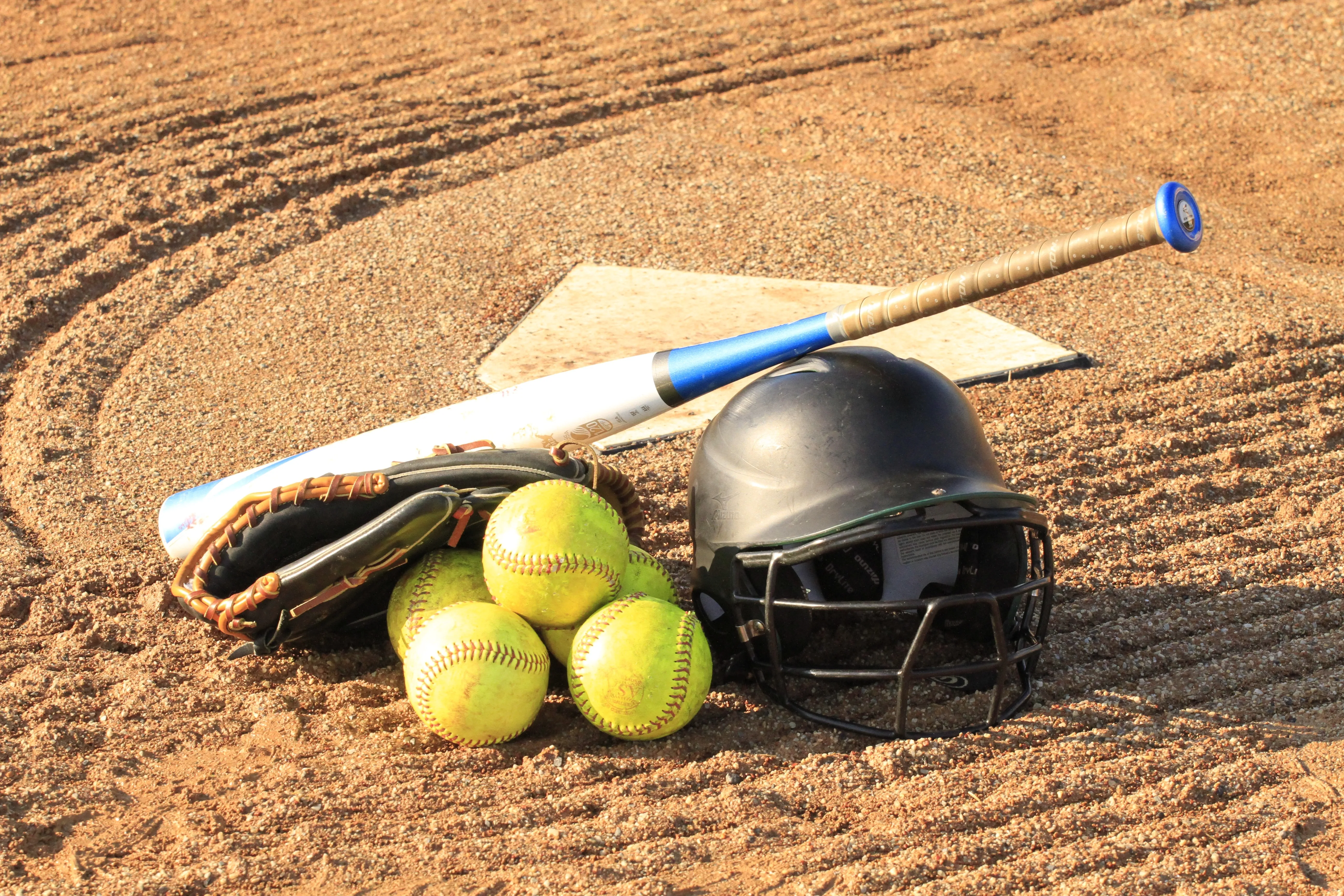 New softball equipment for a local girls' league