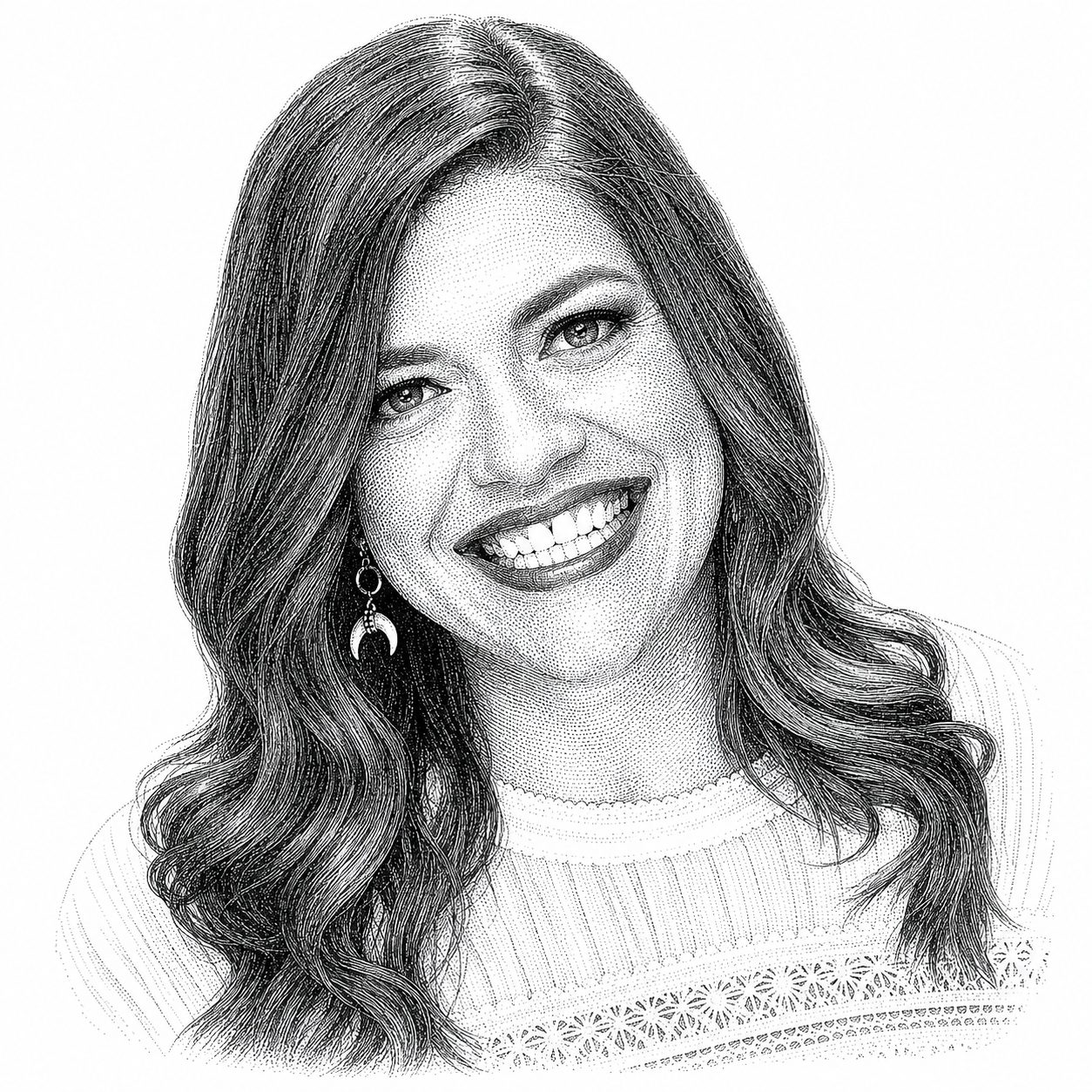 Pencil portrait of Annie F. Downs