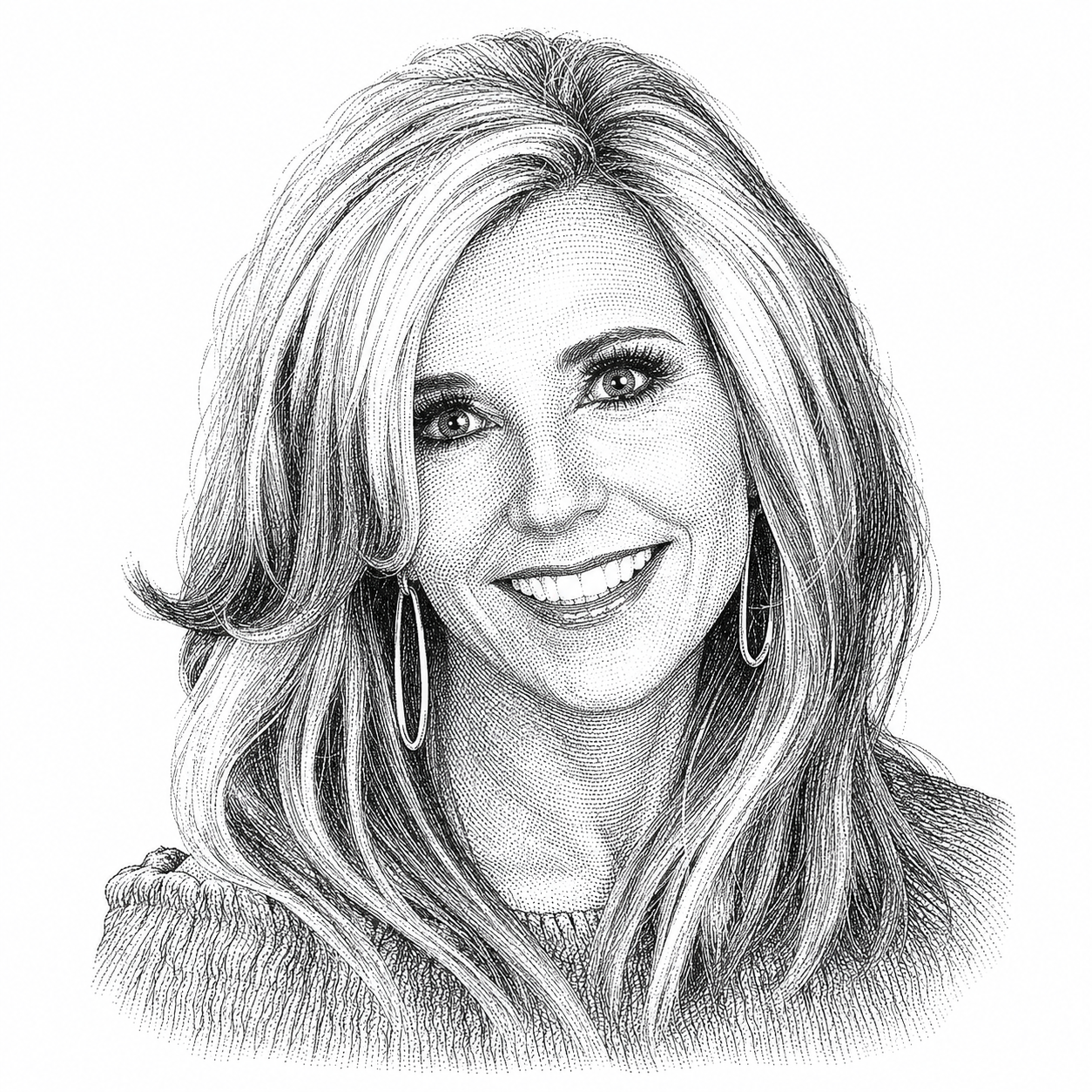 Pencil portrait of Beth Moore
