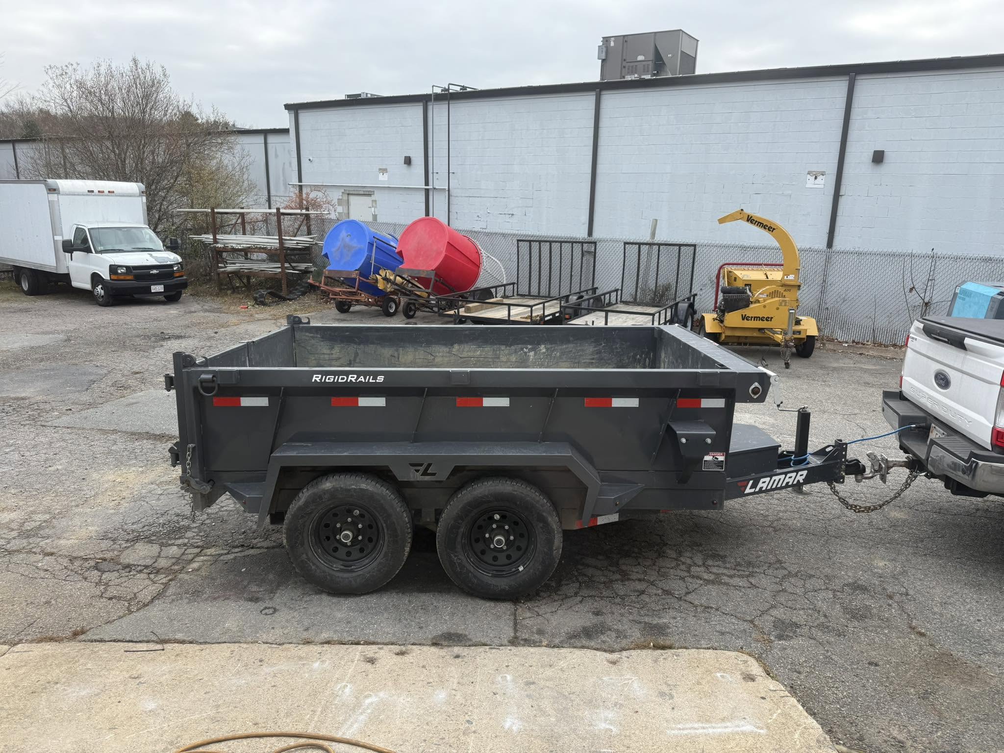 Dump trailer rental for debris and hauling