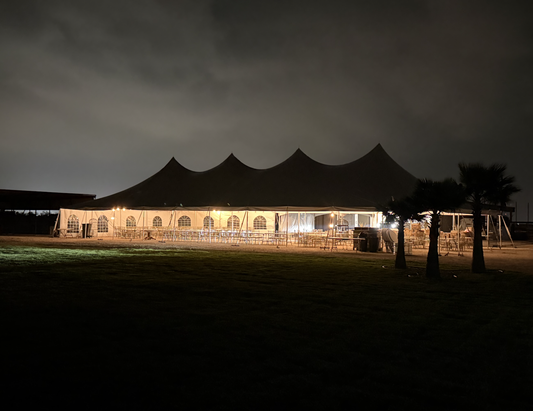 40 by 100 foot Sky High Rentals tent