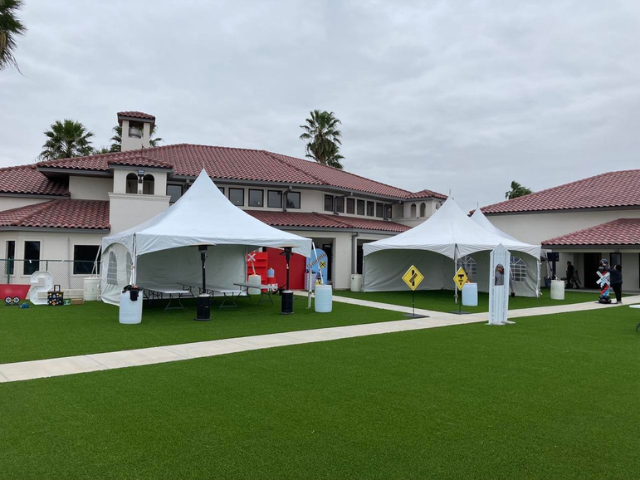 20 by 20 foot Sky High Rentals tent