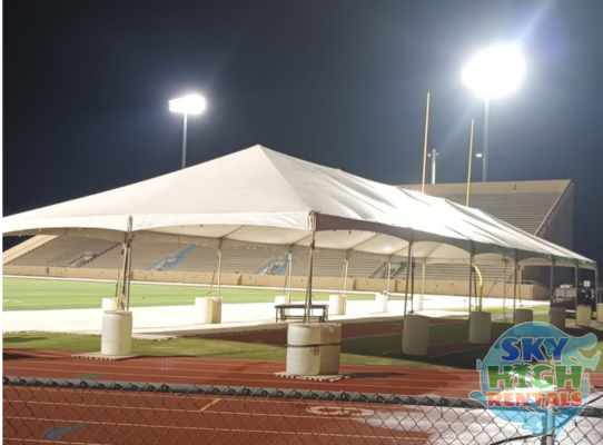 30 by 90 foot Sky High Rentals tent