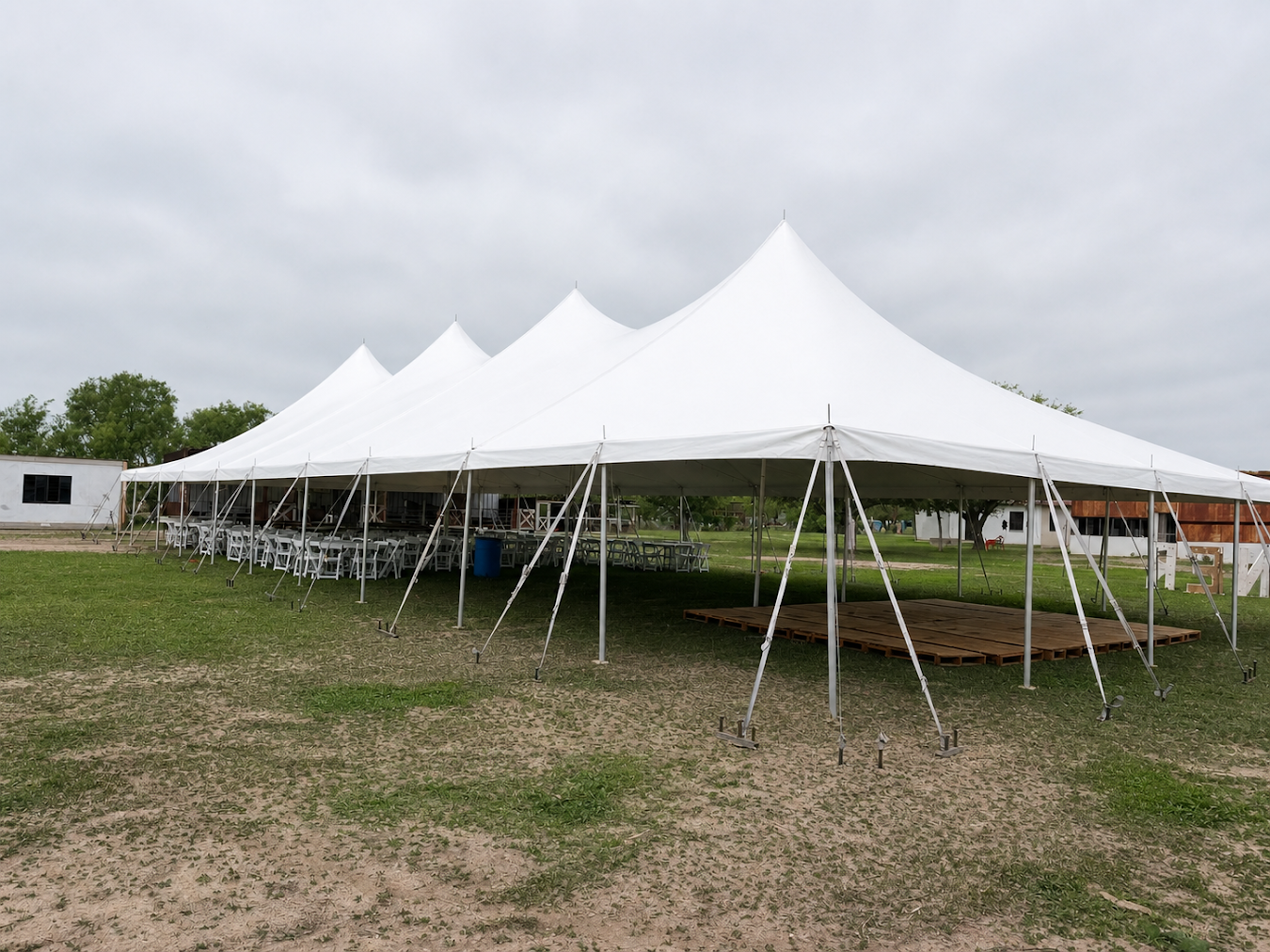 Sky High Rentals tent set up for a real event