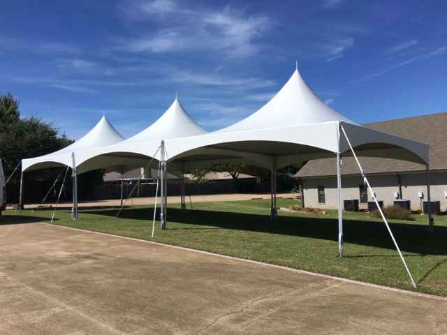 Sky High Rentals 20x60 high peak tent with three peaks