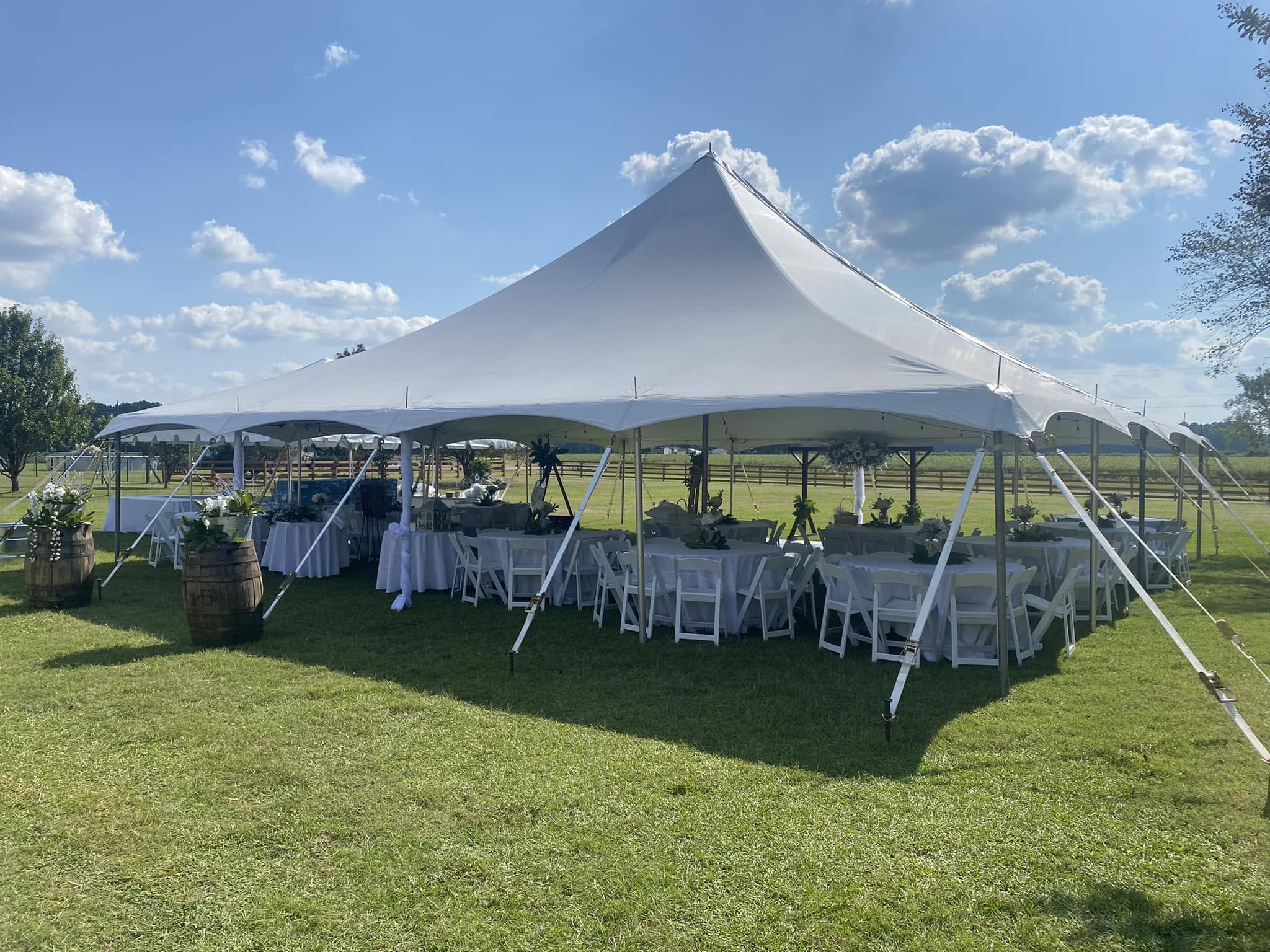 40×40 Pole Tent rental
