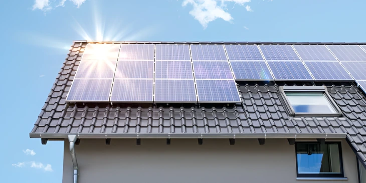 A house with properly fitted wind resistant solar system