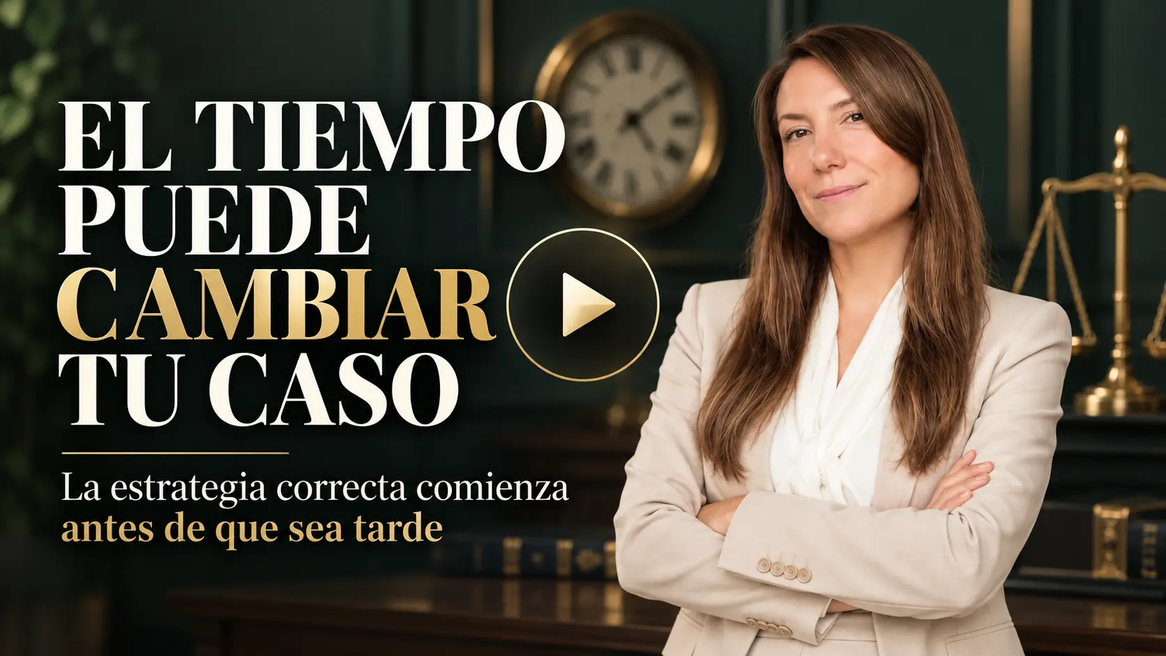 El tiempo puede cambiar tu caso: presentación de Plan Penal con abogada y botón de reproducción