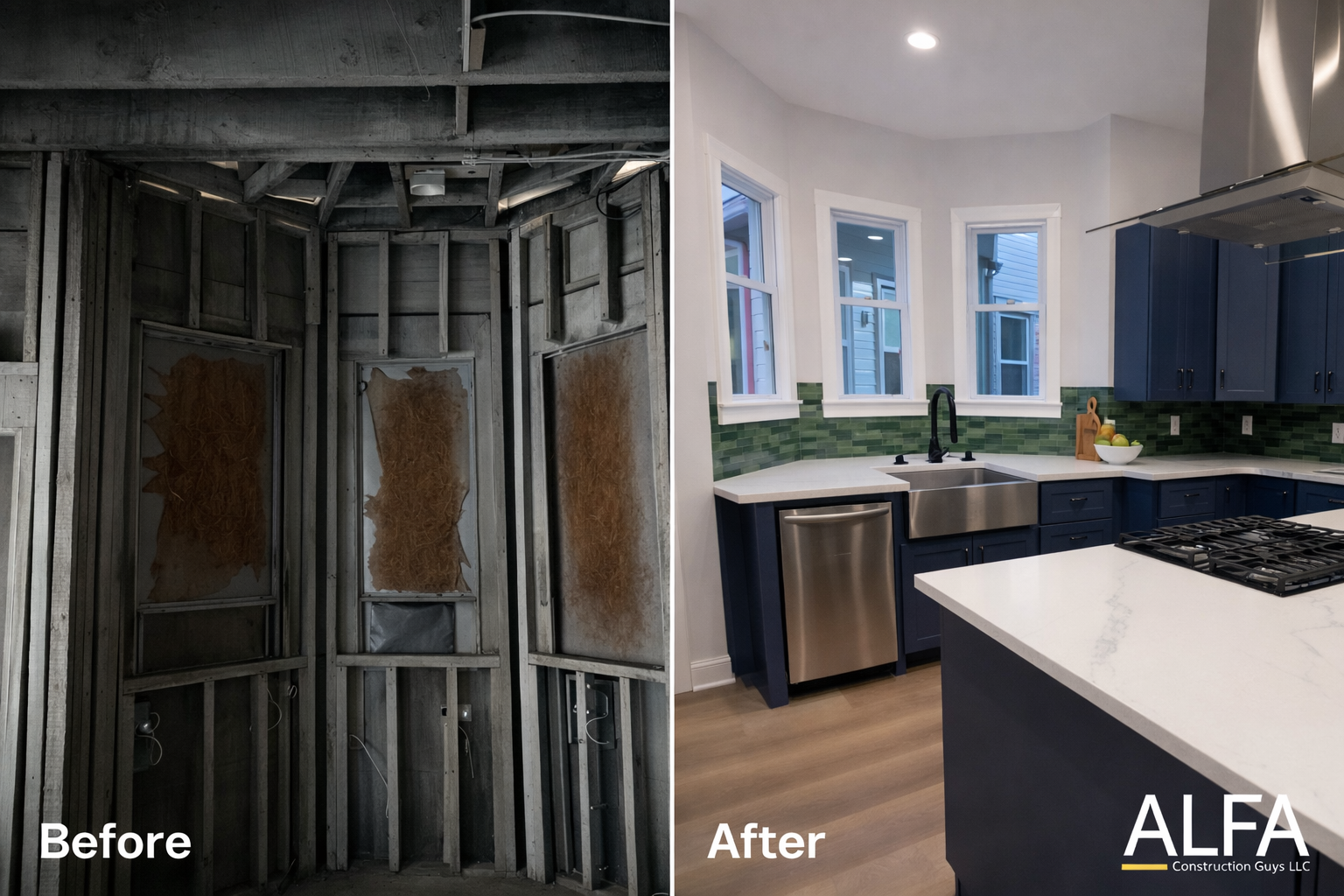 ALFA Construction kitchen and bath project