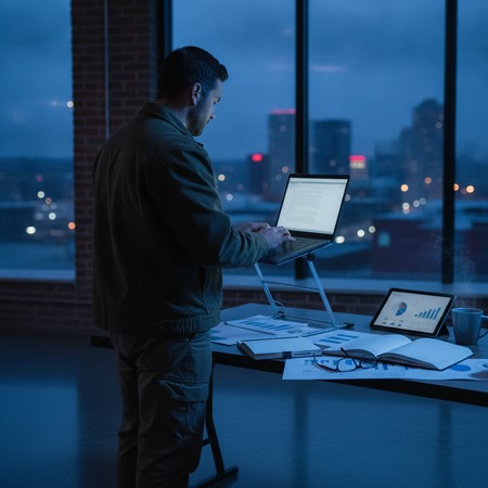 Business consultant reviewing growth strategy with small business owner