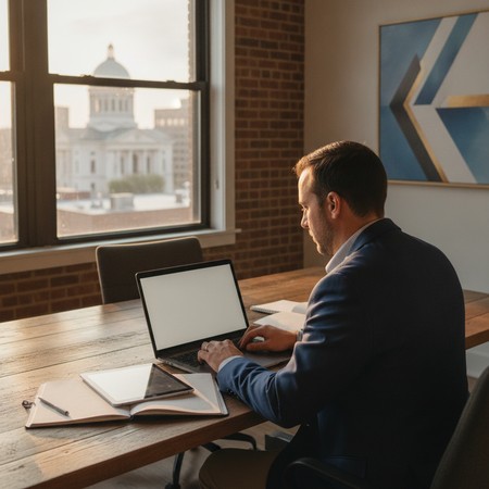 Business consultant working with small business owner in Pontiac