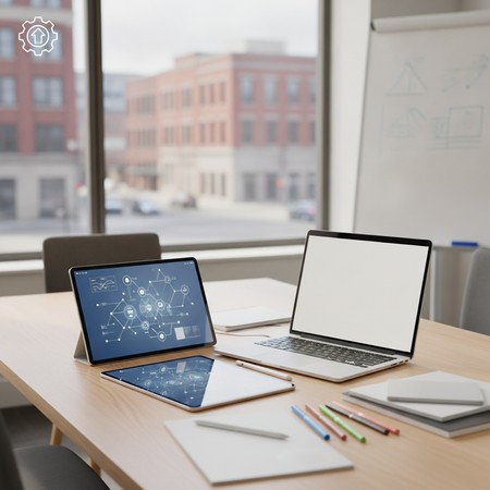 Business consultant reviewing marketing and sales strategy