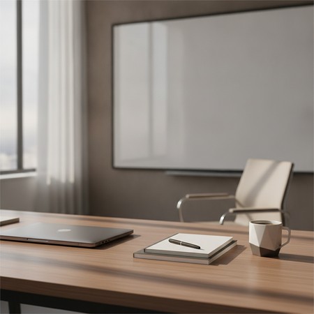 Business consultant reviewing long-term strategic growth plan