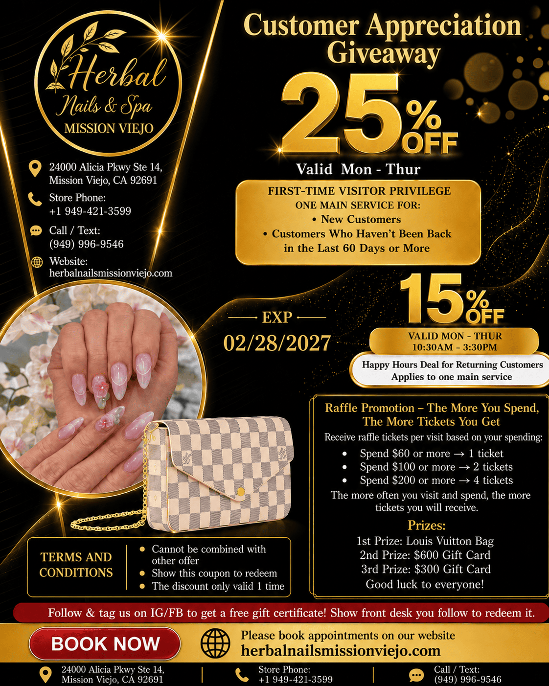Herbal Nails & Spa Mission Viejo announcement