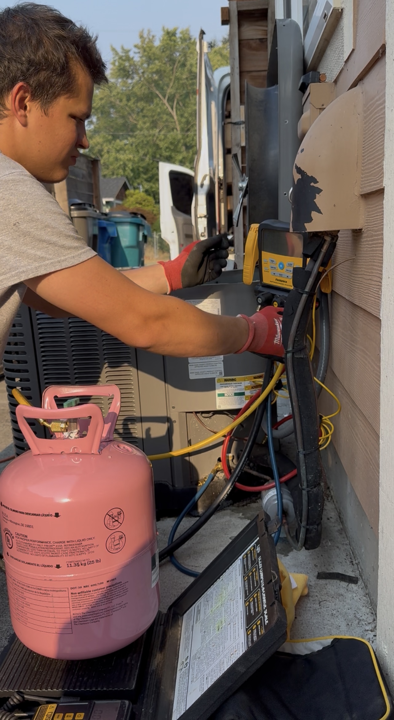 Completed HVAC installation