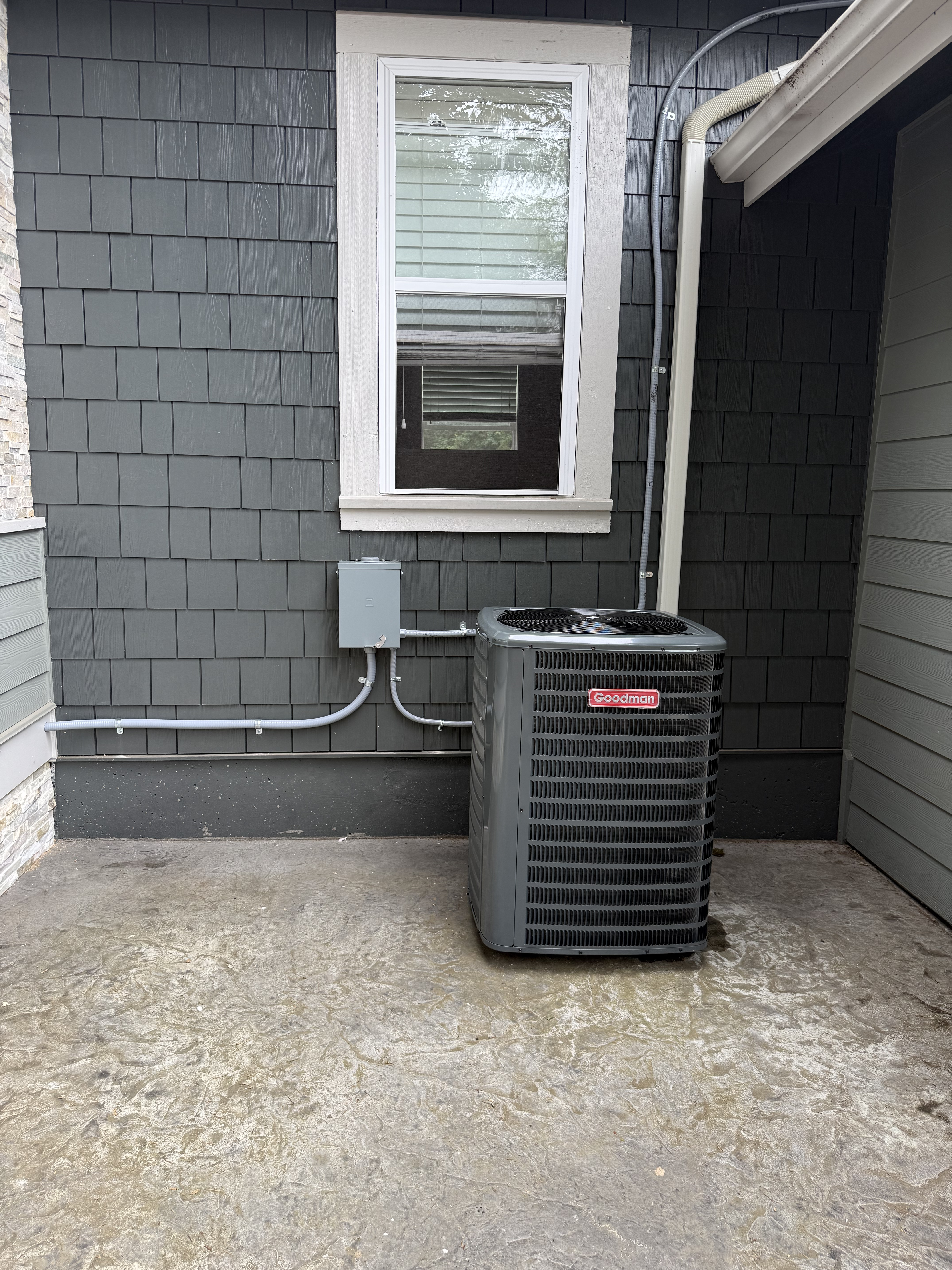 Completed HVAC installation