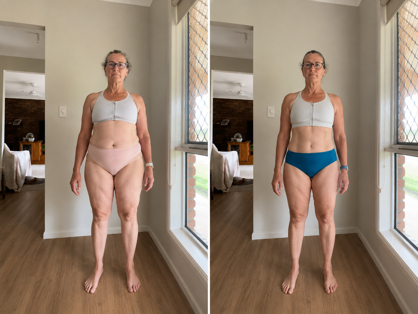 A Fitribe member's progress over her time in coaching
