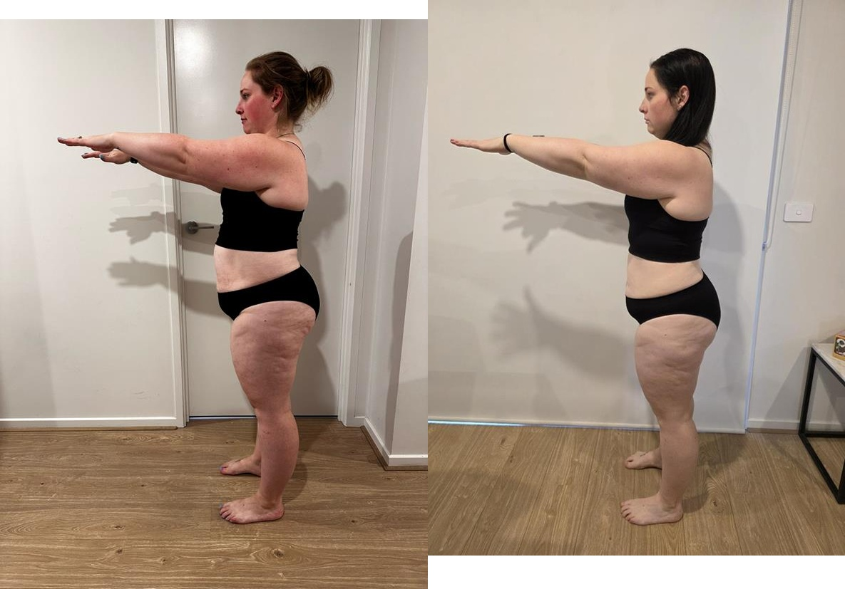 A Fitribe member's progress over her time in coaching