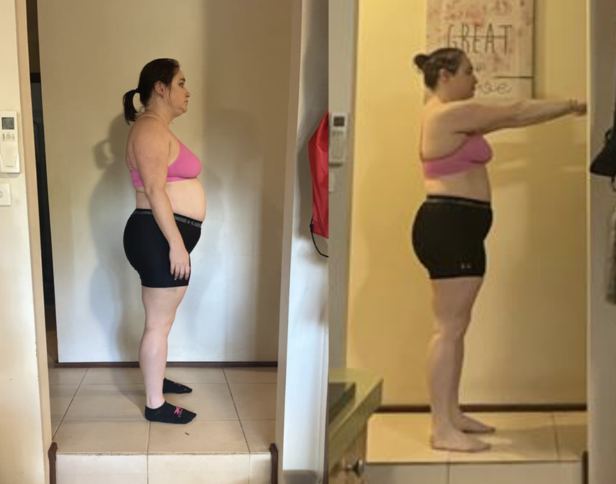 A Fitribe member's progress over her time in coaching