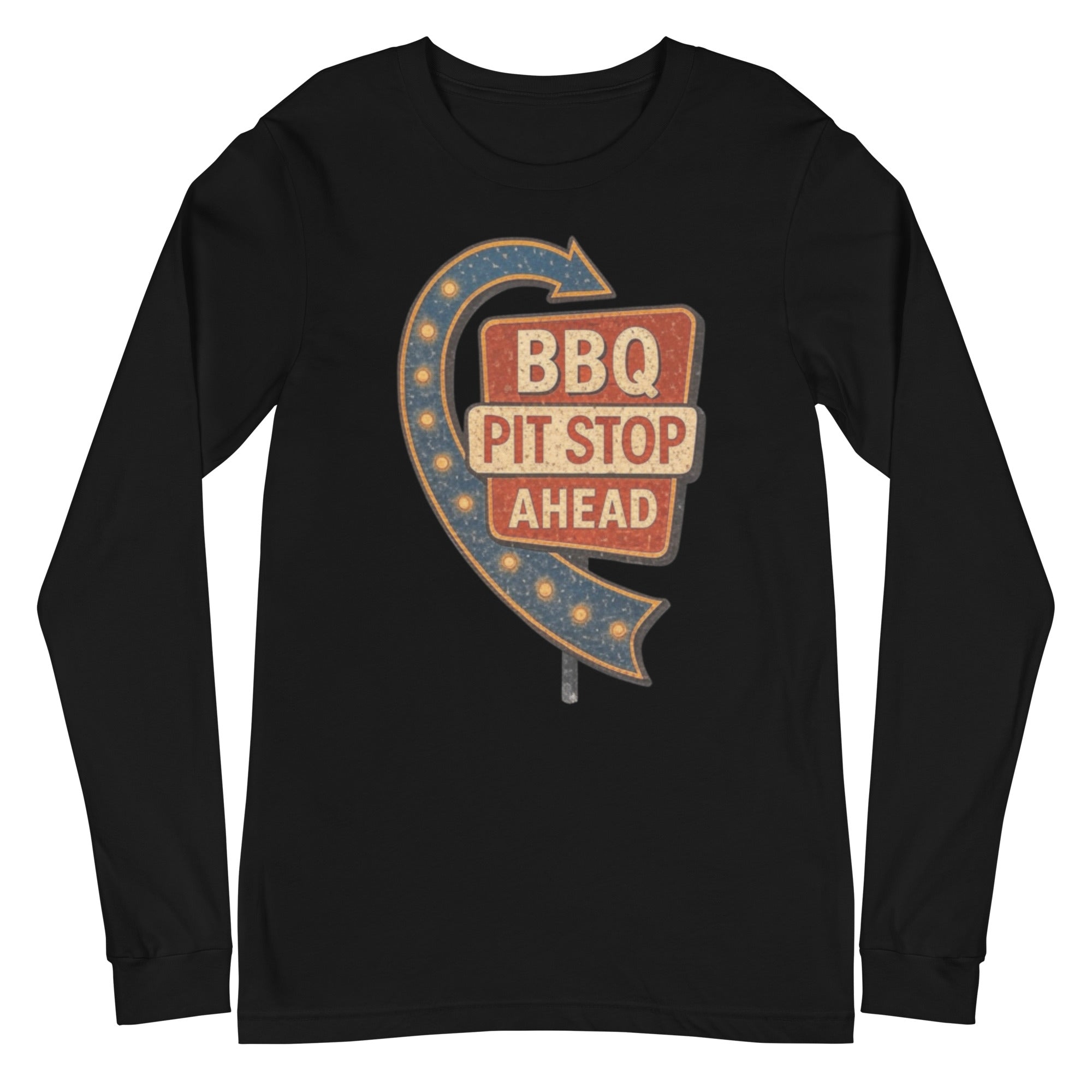 Nashville Broadway Vibe Long Sleeve Tee — Black