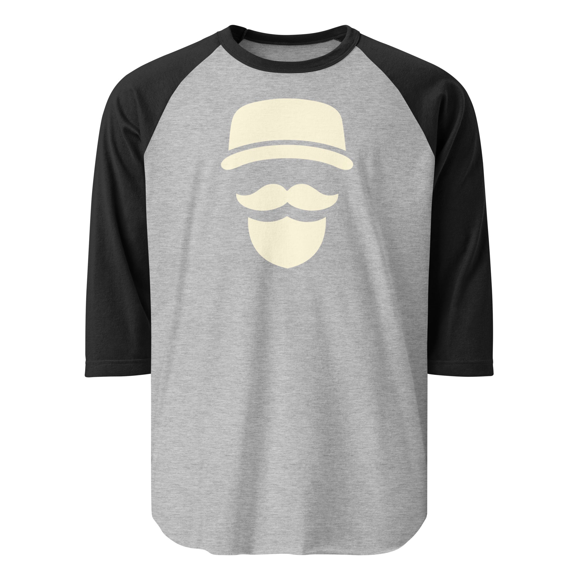 BBQ Pit Stop Ahead 3/4 Sleeve Raglan — Heather Grey Black