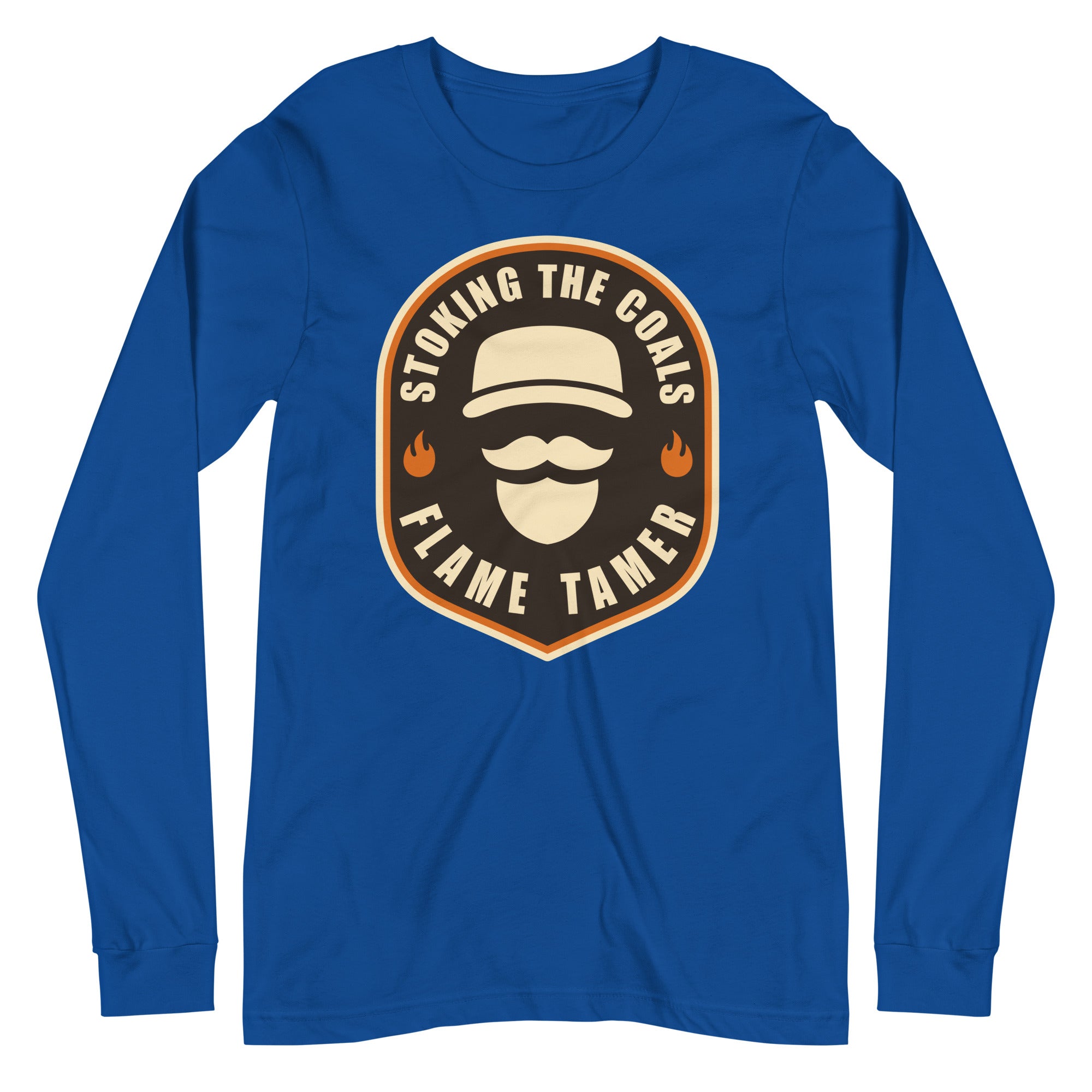 Flame Tamer Badge Long Sleeve Tee — Royal Blue
