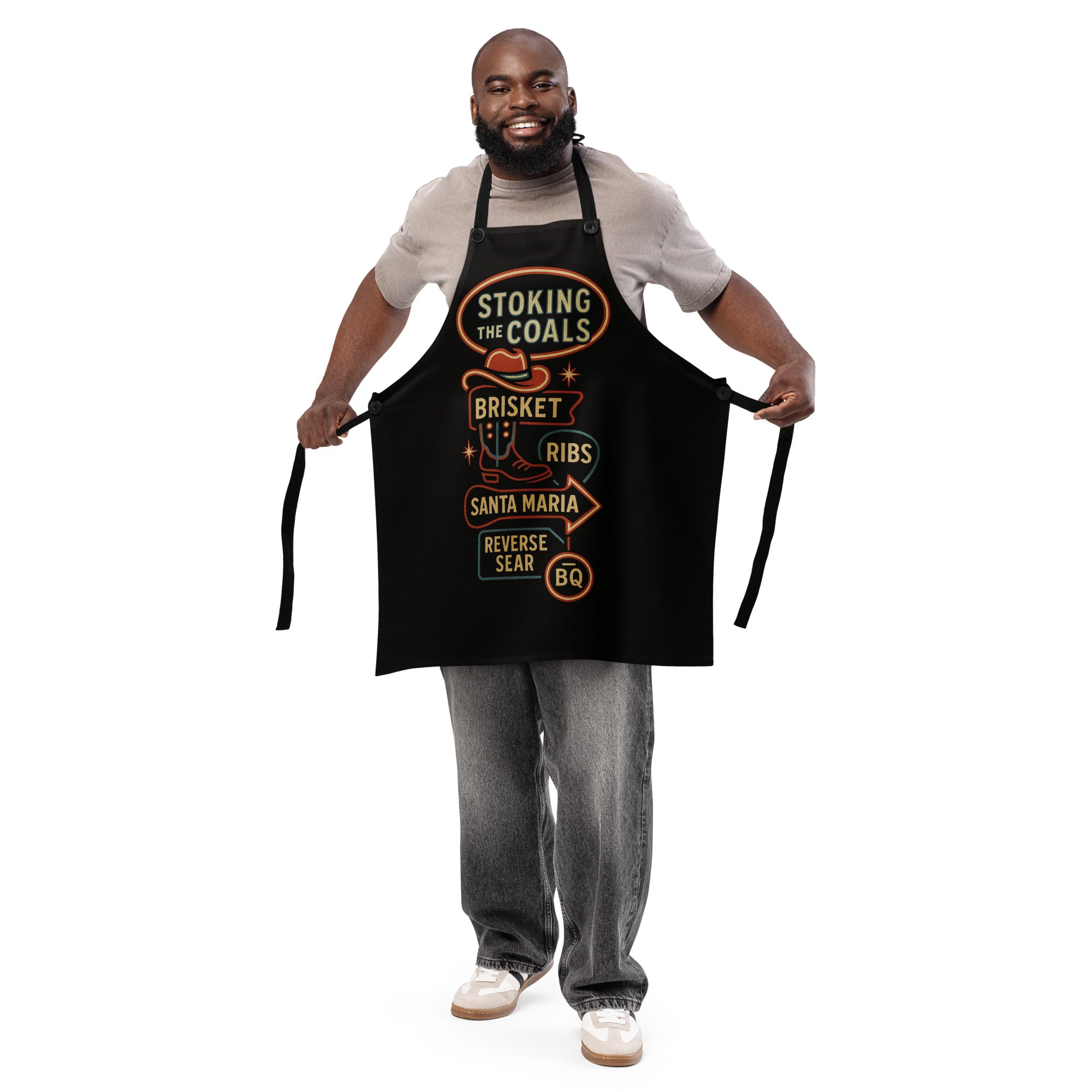 All-Over Print Apron — White