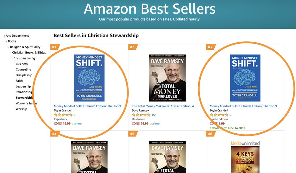 Money Mindset SHIFT #1 and #3 Amazon bestseller