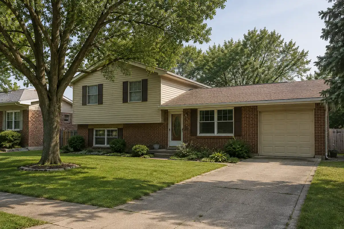 Split-level home typical of Frederick's Golden Mile and Ballenger Creek neighborhoods