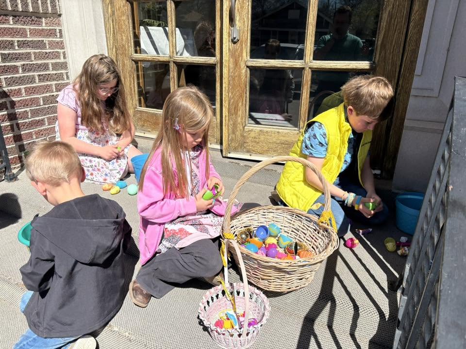 Kids have fun with Easter egg hunting