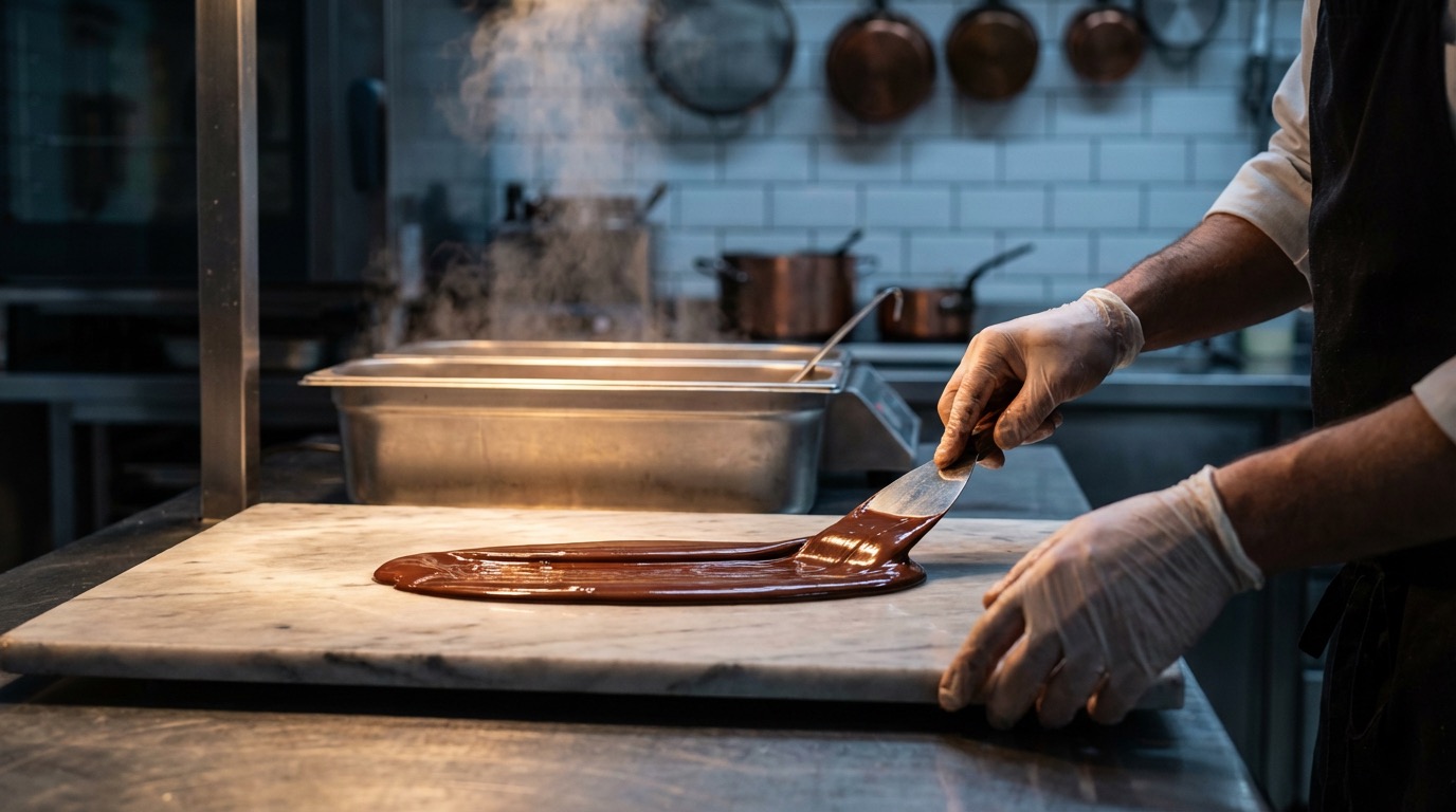 Chef working with CAYO chocolate