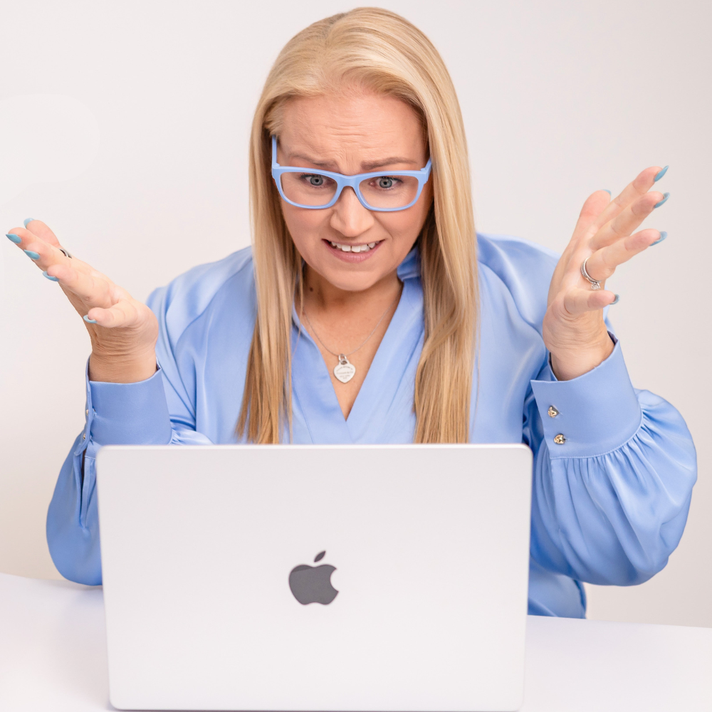 Overwhelmed business owner holding it all together
