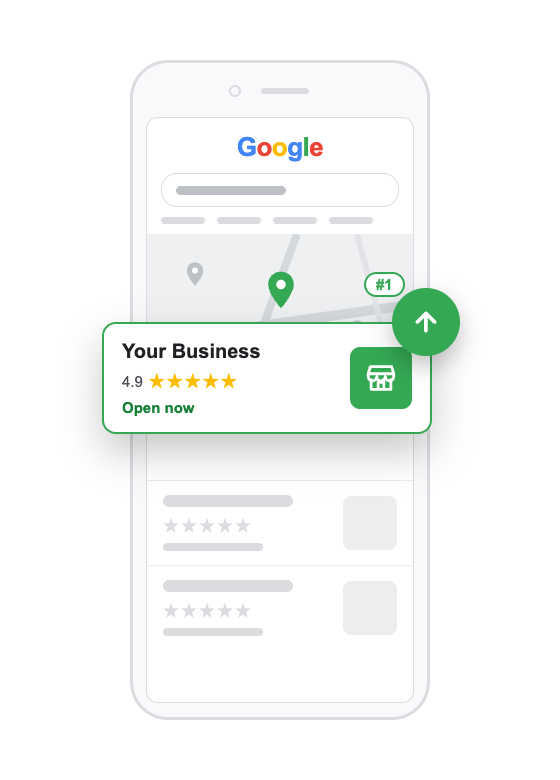 Unoptimized Google Business Profile illustration