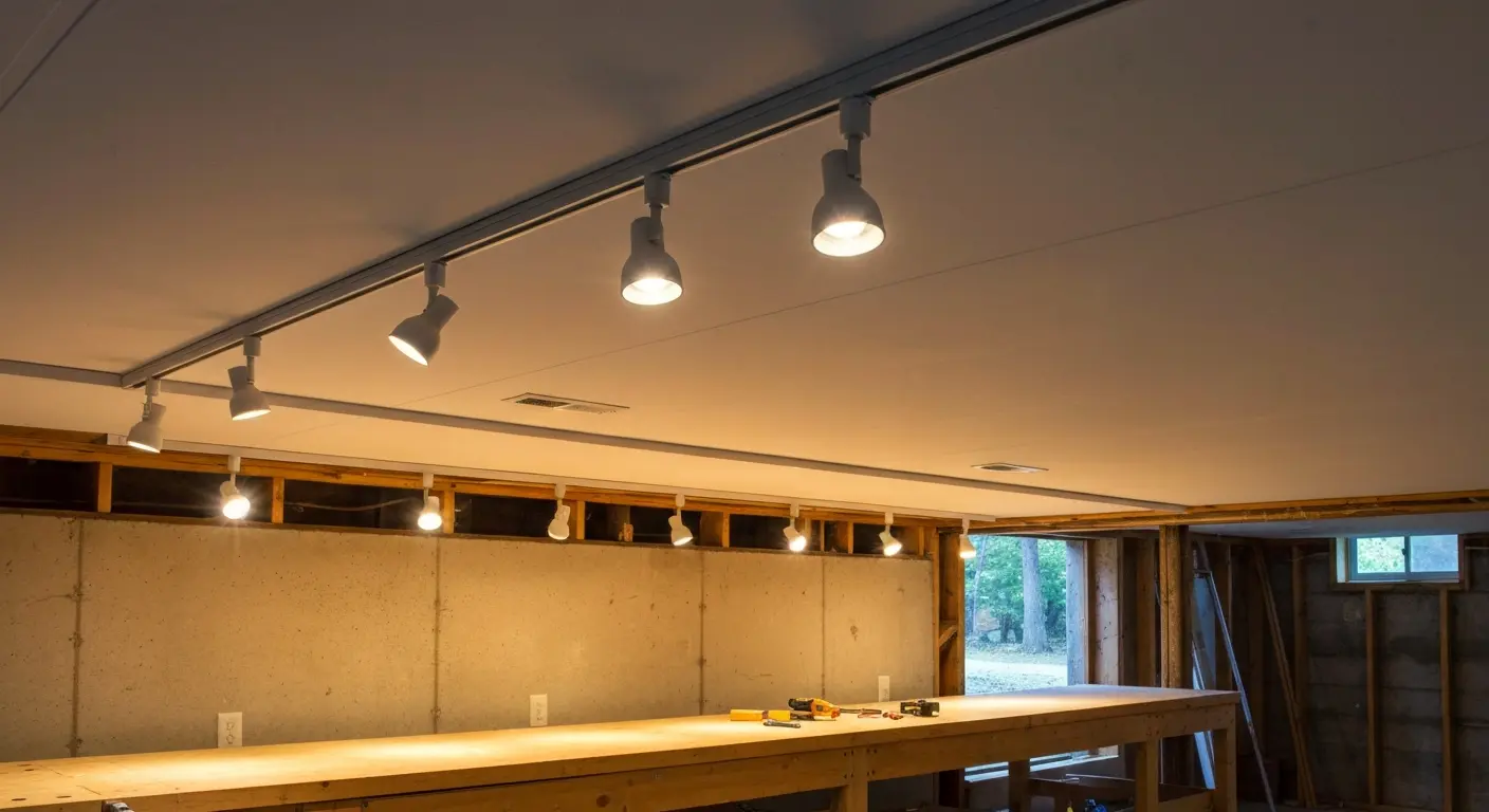 Track lighting system installation