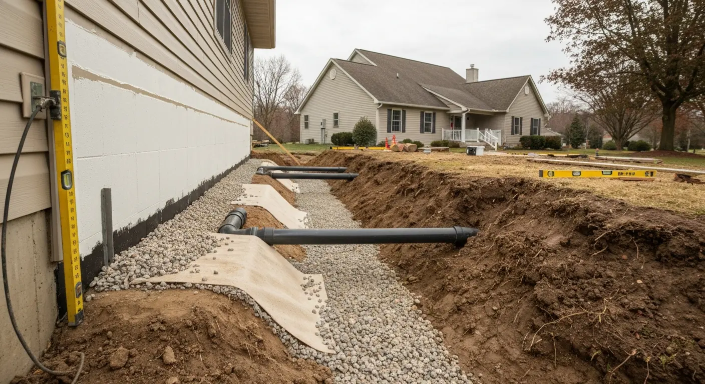 Exterior waterproofing installation