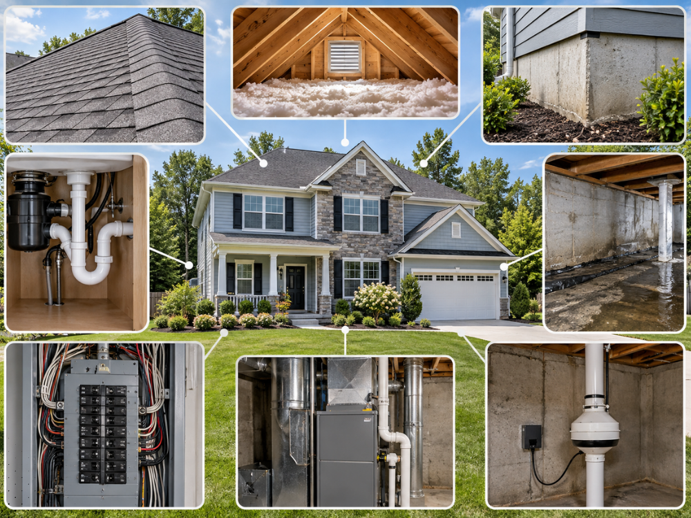 Professional home inspection of roof, attic, plumbing, and major home systems in Delaware