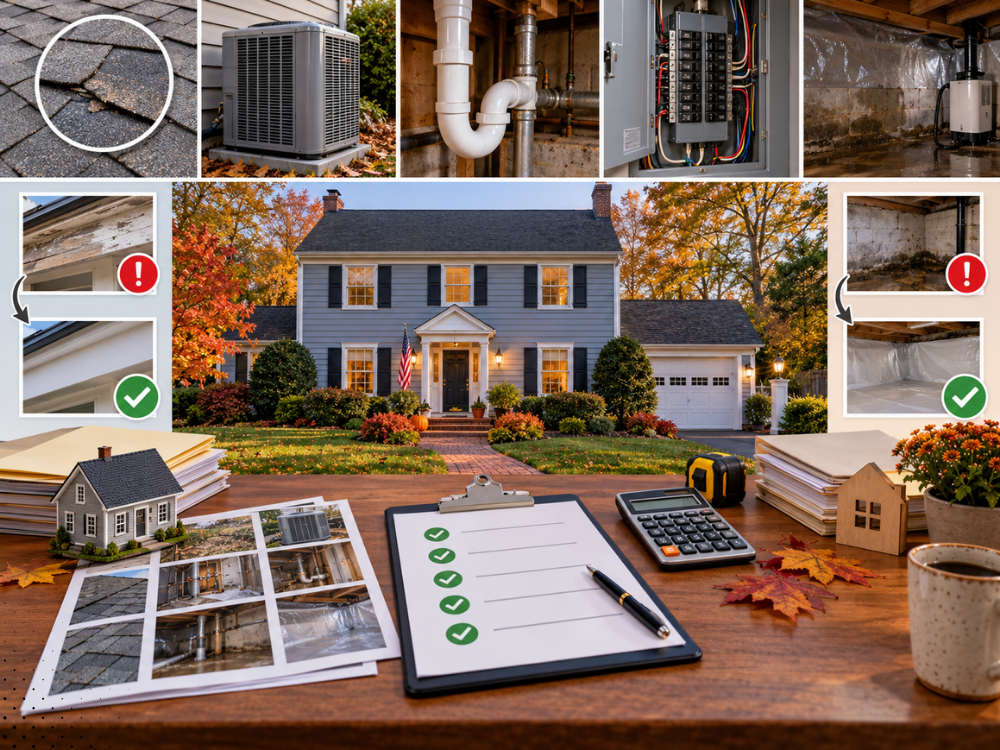 Delaware home inspection covering HVAC, plumbing, electrical, and exterior systems