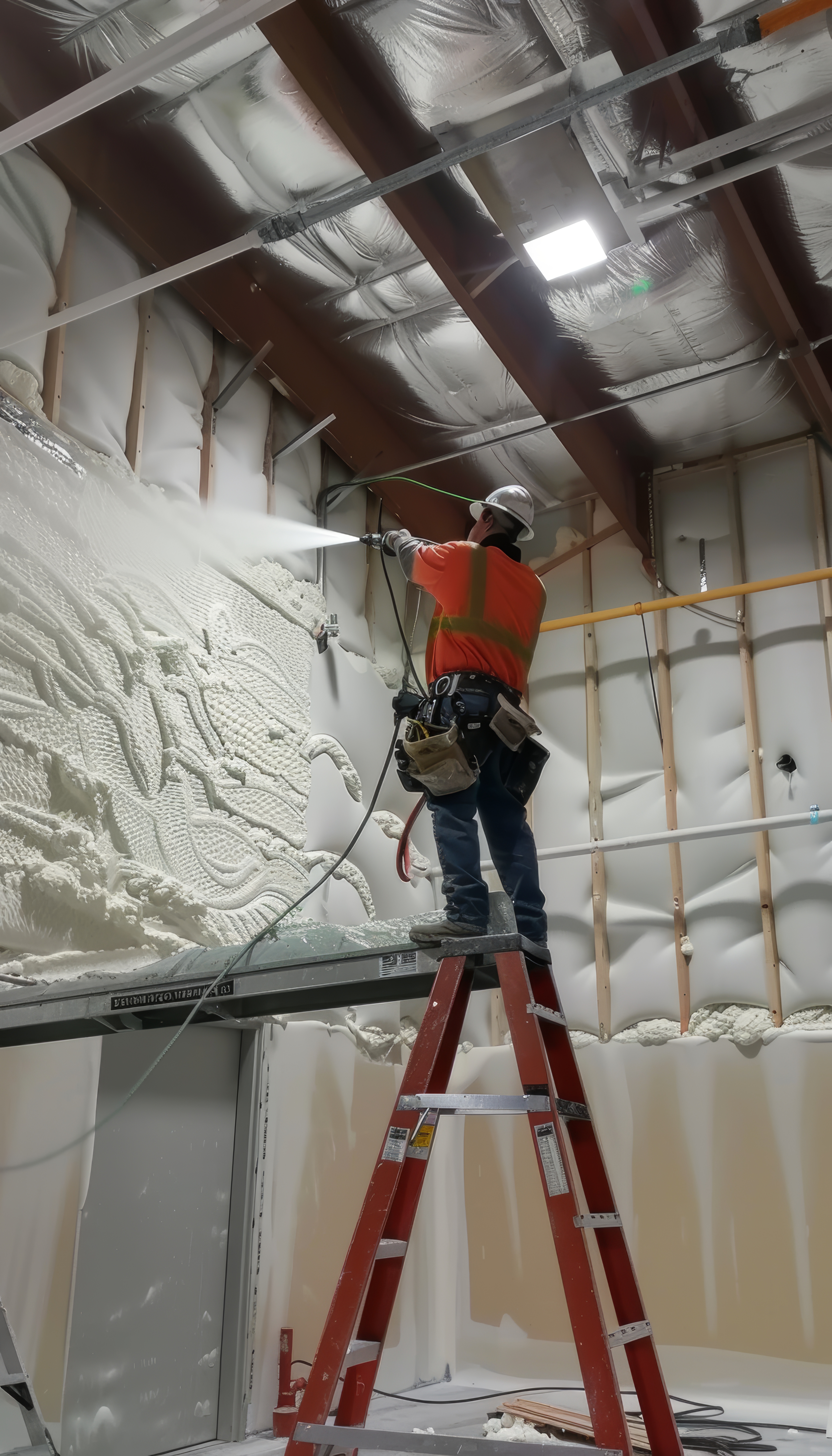 Commercial spray foam insulation project