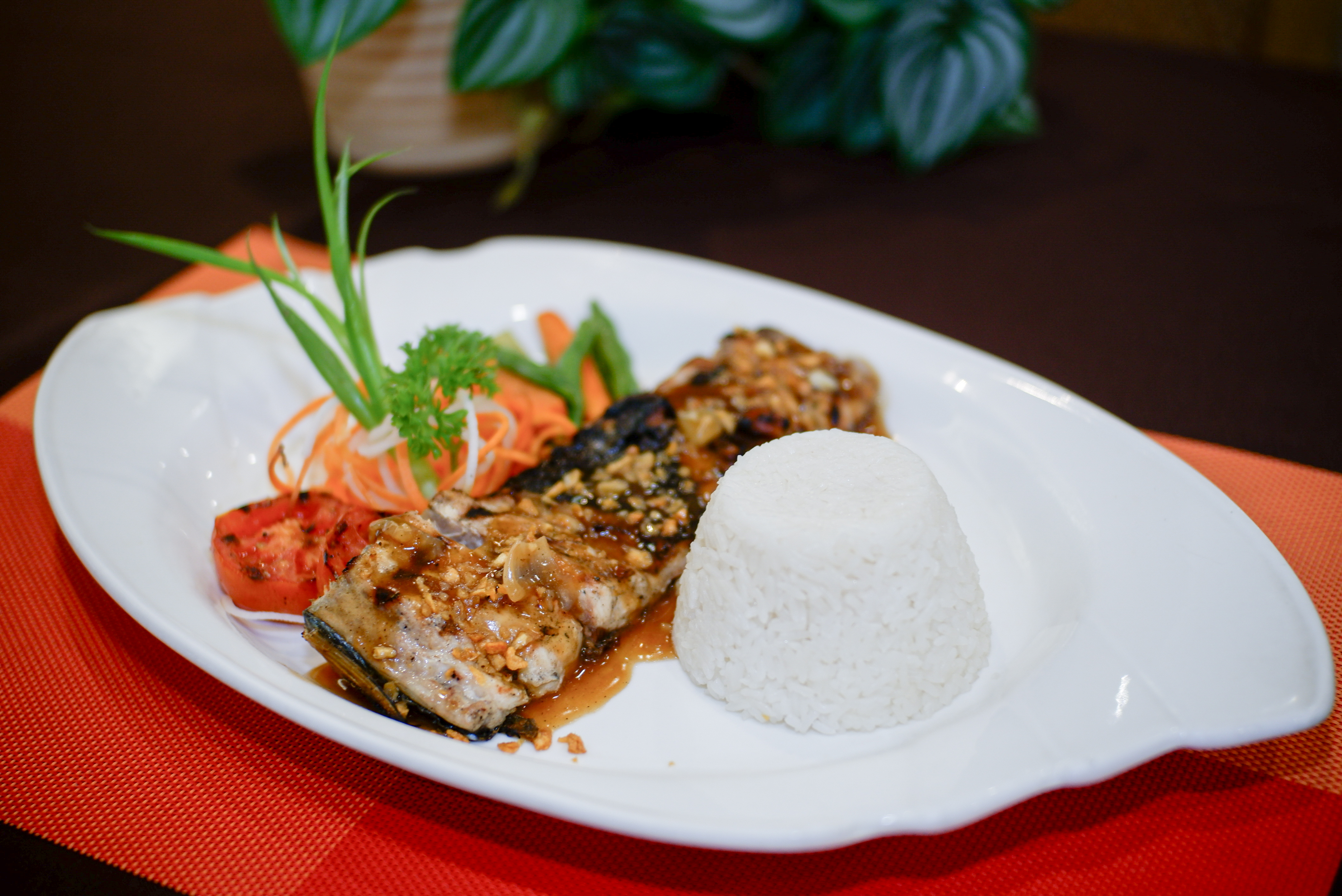 Grilled Bangus Belly with Adobo Butter