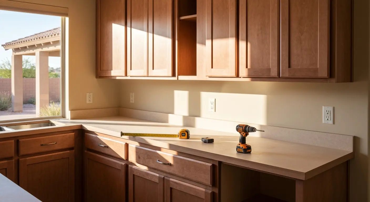 Custom kitchen cabinets installation