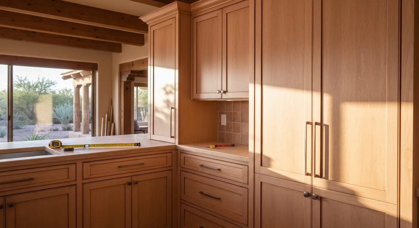 Custom kitchen cabinet installation